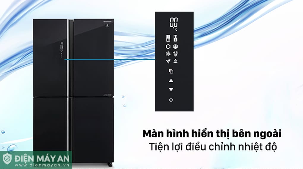 Tủ lạnh Sharp Inverter 572 lít Multi Door SJ-FXP640VG-BK